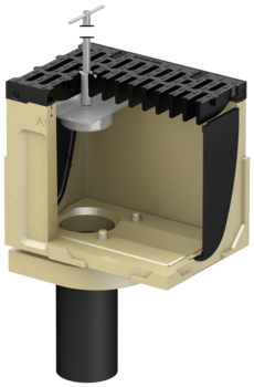 Ränna med säkerhetsstopp