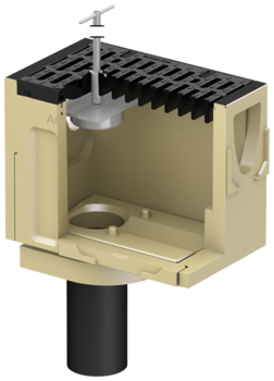 Ränna med säkerhetsstopp