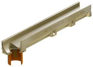 Lågprofilränna med bottenutlopp