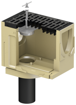 Ränna med säkerhetsstopp