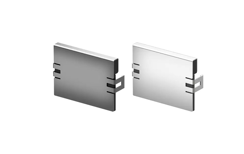 Två metallfärgade lågprofilgavlar med sidofästen.