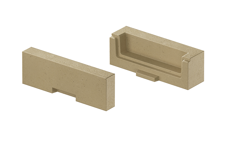 2 rektangulär och låga beige moduler.